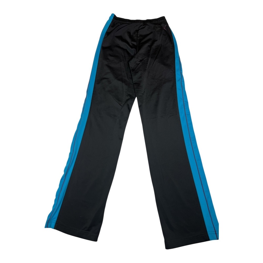 Puma Sport Lifestyle Black Track Pants Blue Stripe XS Extra Small - Picture 7 of 8